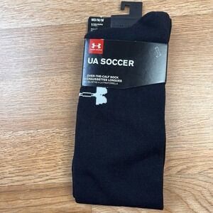 Under Armour UA‎ Soccer Socks Black Over-the-Calf Size Medium NEW